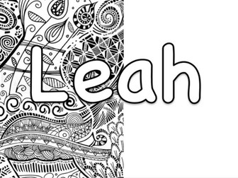 Zentangle Placemats - BACK TO SCHOOL/ COVID/ TRANSITION