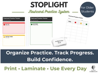 Stoplight Flashcard Practice System | Student Progress Tracker Daily Practice