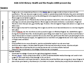 AQA GCSE History: Health and the People revision guide