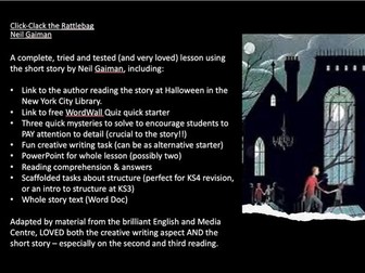 Short Story Structure using Neil Gaiman - fun stand alone lesson!
