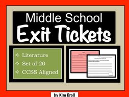 Middle School Exit Tickets