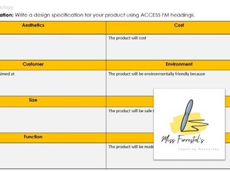 Design and Technology Design Specification Template
