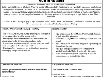 AQA English Lit Knowledge Organisers_ Macbeth, A Christmas Carol, An Inspector Calls & Power and Con