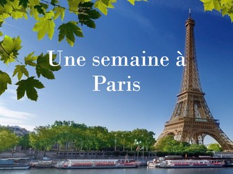 French PowerPoint 1 of 5 'Une semaine à Paris'