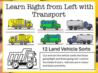Learn Right and Left with Transport Cards