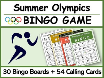 Summer Olympics BINGO GAME