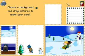 Christmas Card Designer Interactive Activity - Christmas KS1