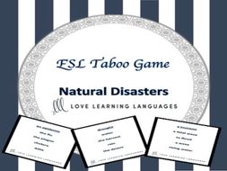 Natural Disasters - ESL Taboo Game