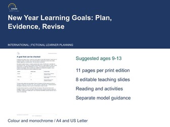 New Year Learning Goals: Plan, Evidence, Revise