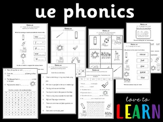 ue Phonics Worksheets