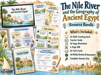 ANCIENT EGYPT GEOGRAPHY AND THE RIVER NILE – COMPLETE TEACHING RESOURCE BUNDLE