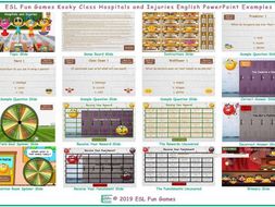 Hospitals and Injuries Kooky Class English PowerPoint Game