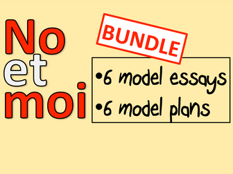 No et Moi- Model Essays and Plans- BUNDLE-A Level French