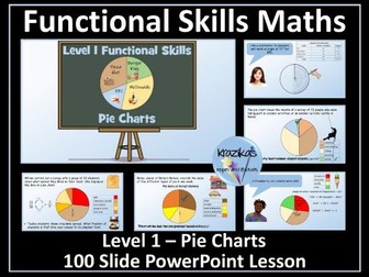 Pie Charts - Statistics - Level 1 Functional Skills Maths