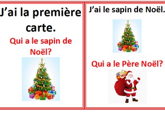 French Christmas card game- j'ai... qui a...