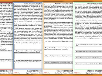 KS2 SATs Reading Practice Explain your Answer using Evidence from the Text - by Classroom Secrets