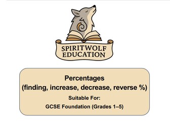 Percentages – GCSE Maths Foundation