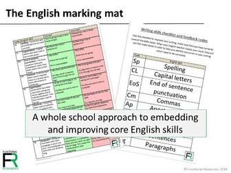 English SPaG marking mat - class / school resource