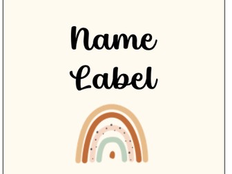 Muted rainbow peg labels