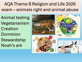 AQA Religious Studies Theme B Animal cruelty and abuse