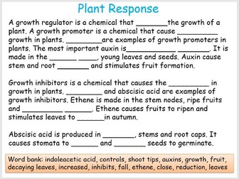 LC - Biology - 3.5.2, 3.5.5 & 3.5.6 - Plant Response