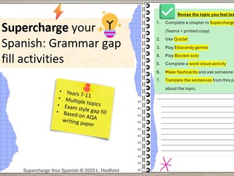 GCSE Spanish Grammar - exam practice