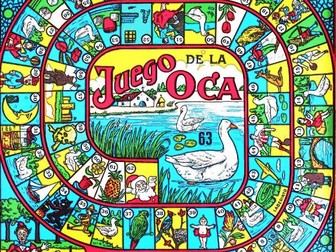 KS4 Spanish speaking game "El juego de la oca" on Unit 1 - Me, my family and friends