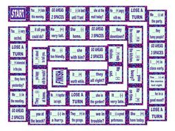 Past Simple Verb Be Board Game