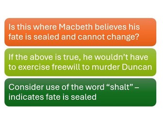 Macbeth Fate and Freewill