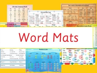 200 High Frequency Words Word Mat