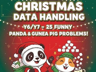 Christmas Data Handling Y6/7 – 25 Funny Panda & Guinea Pig Problems!