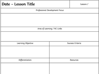 Lesson Plan Template (with example)