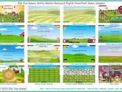 Ability Modals Barnyard English PowerPoint Game