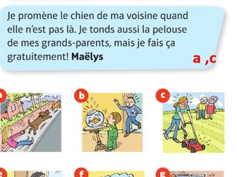 KS4 French GCSE - Mon petit boulot - part time jobs