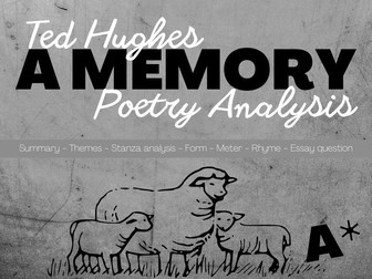 A Memory | Poetry Analysis | Ted Hughes | CAIE 0475