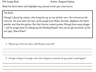 Jungle book blurb and predictions