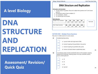 A Level DNA Structure & Replication Test