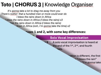 Africa - Toto: GCSE Knowledge Organisers & Glossary