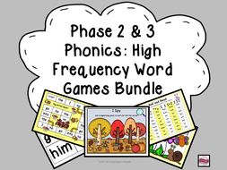 Phase 2 & 3 High Frequency Word Games/Activities
