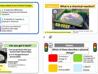 Physical and chemical reactions KS3 Science