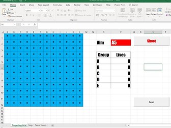 Introduction to spreadsheets - Interactive team battleships