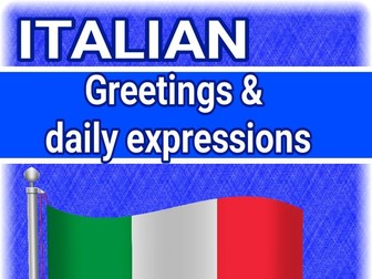 ITALIAN GREETINGS - MATCHUP QUIZ