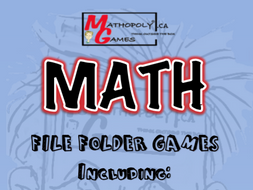 Math File Folder Games - Six Awesome Games to Solidify Math Skills