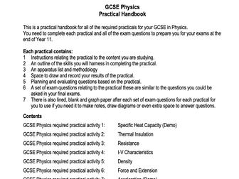 AQA Physics Required Practical Handbook & Exam Questions