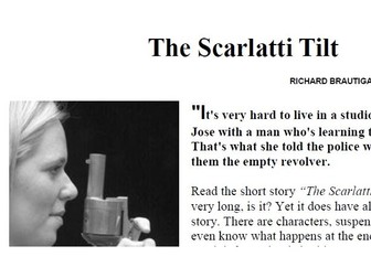 The Scarlatti Tilt - a worksheet for creative writing flash fiction.