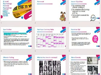 AQA A level Psychology Forensic Psychology Course Lesson Power Points for new 2027 specification!