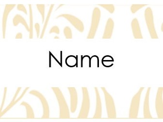 Name Labels