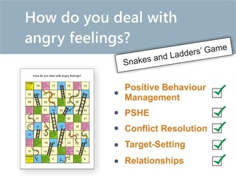 Angry Feelings: Snakes and Ladders' Game