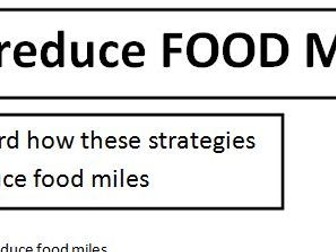 COVER/ INTERVIEW LESSON -Strategies to reduce food miles