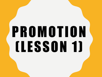 Promotion - Advertising